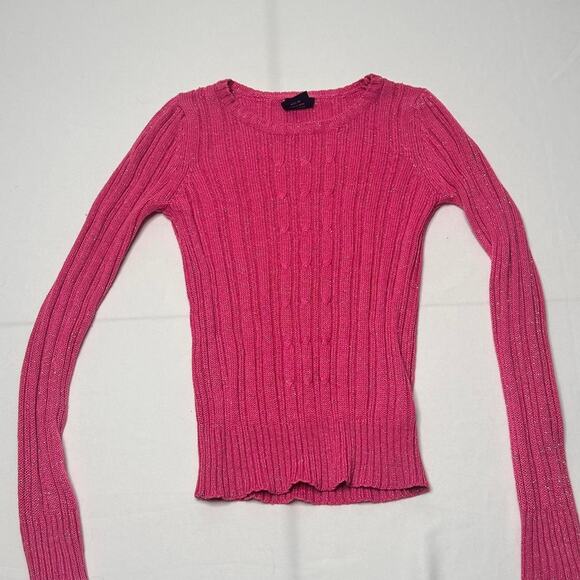 Knitted Faded Glory Size Small True To Size Full Length Pink Y2K Top - Picture 3 of 4